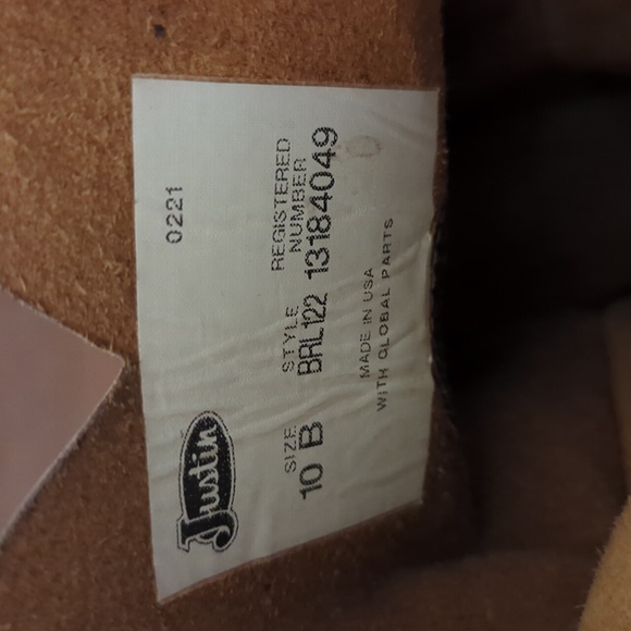 Justin Women Cowboy Boots Size 10 - Picture 9 of 13